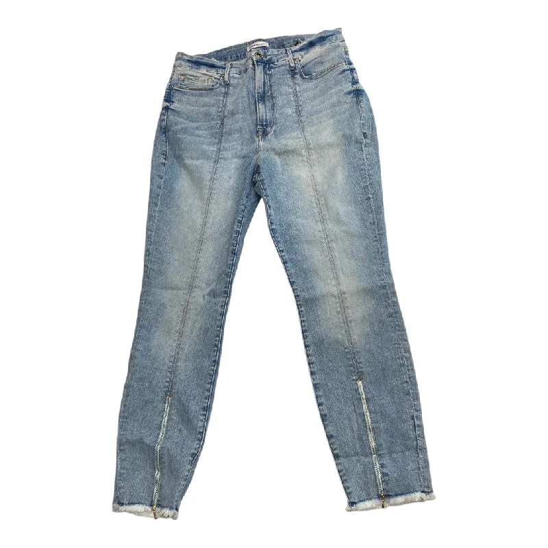 Jeans Straight By Good American In Blue Denim, Size: 16