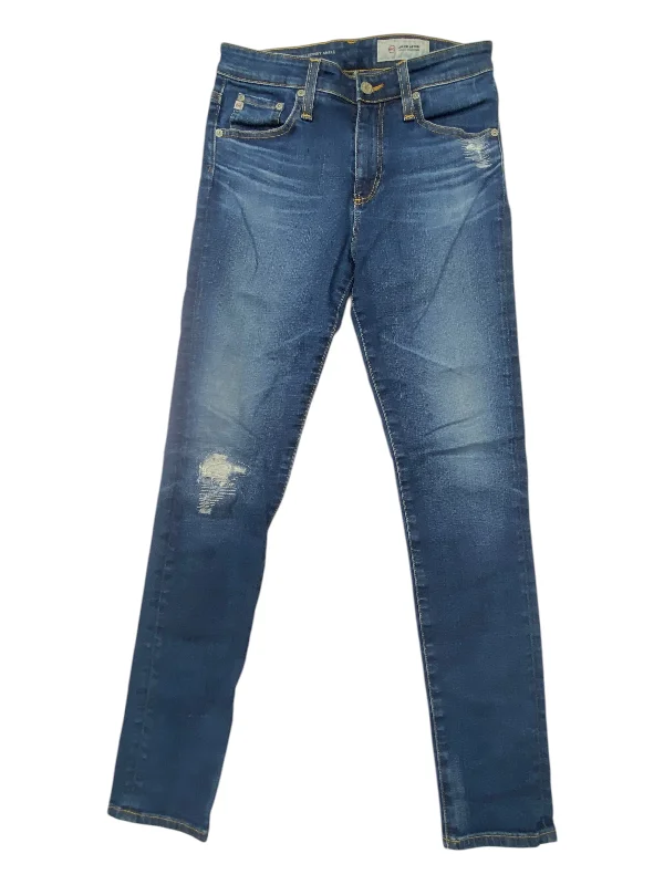 Jeans Skinny By Adriano Goldschmied In Blue Denim, Size: 2