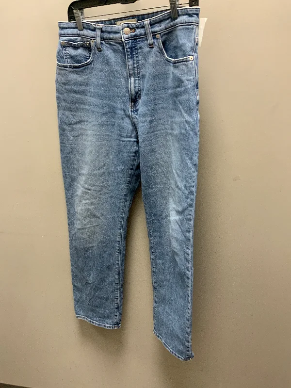 Jeans Straight By Madewell In Blue Denim, Size: 10