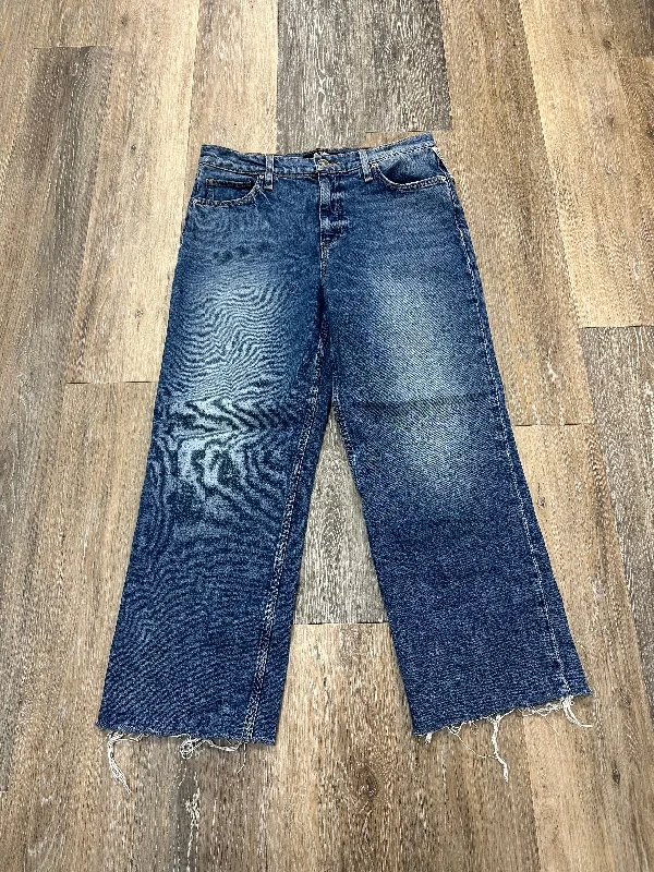 Jeans Cropped By Hudson In Blue Denim, Size: 8/29