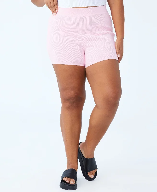 Trendy Plus Size Active Summer Knit Bike Short