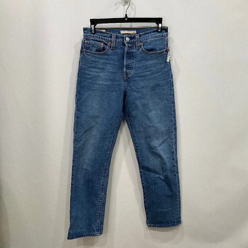 Jeans Straight By Levis In Blue Denim, Size: 2