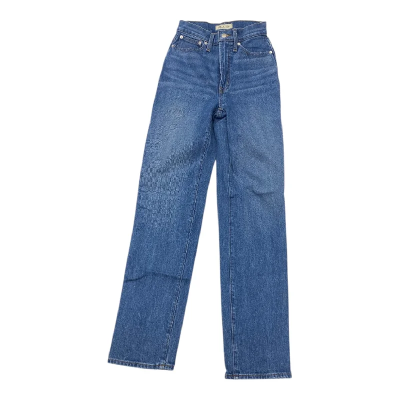 Jeans Straight By Madewell In Blue Denim, Size: 0