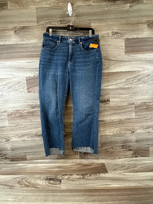 Jeans Cropped By Loft In Blue Denim, Size: 12