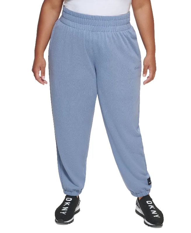 DKNY Plus Size Embossed Logo Jogger Pants