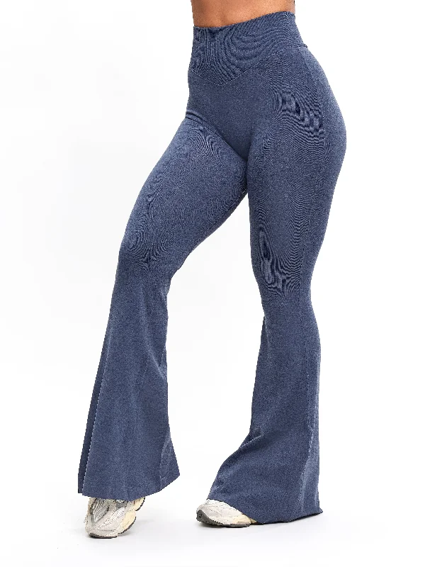 Seamless Flare Legging - Barista Blue