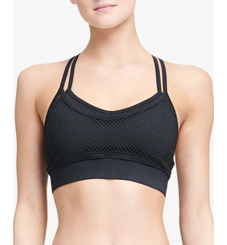 DKNY Sport Mesh Overlay Medium Impact Sports Bra