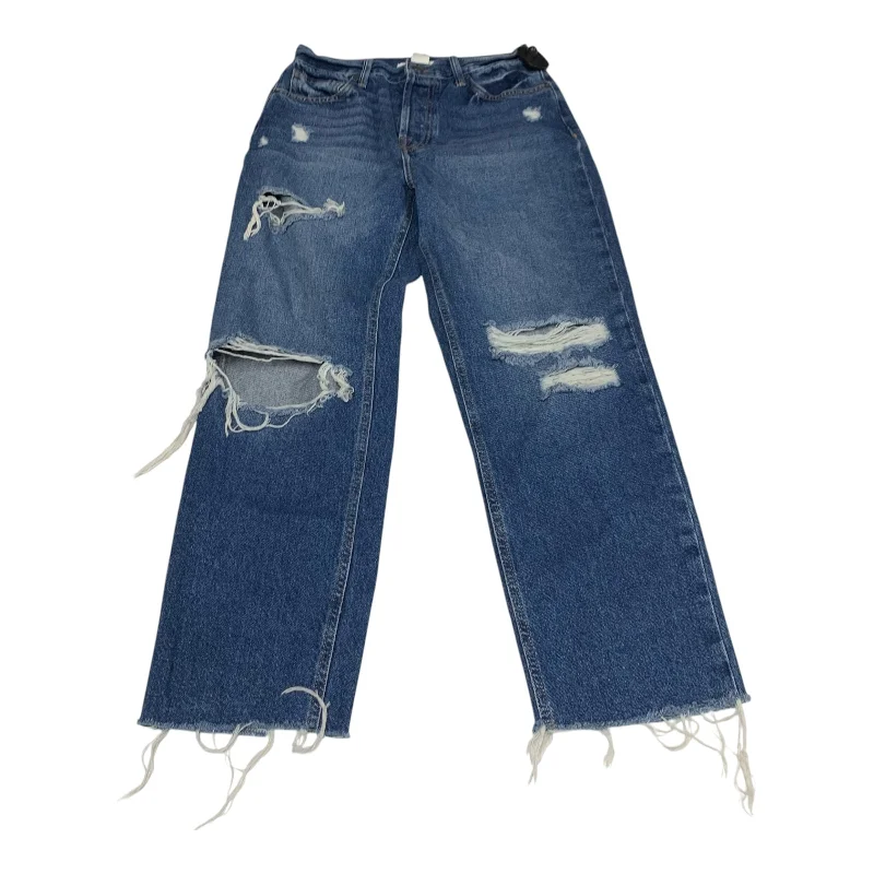 Jeans Straight By Forever 21 In Blue Denim, Size: 2