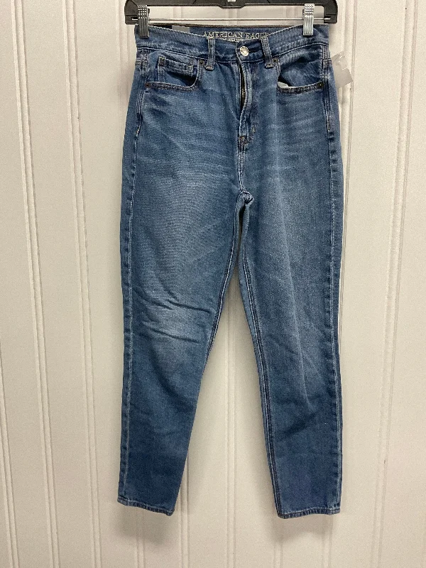 Jeans Straight By American Eagle In Blue, Size: 0