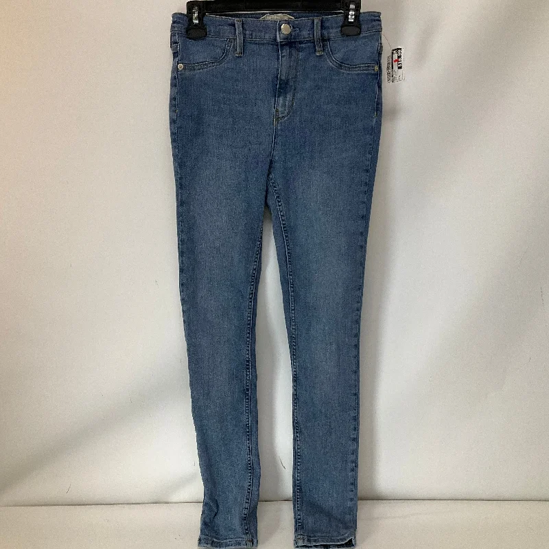 Jeans Skinny By Free People In Blue Denim, Size: 6