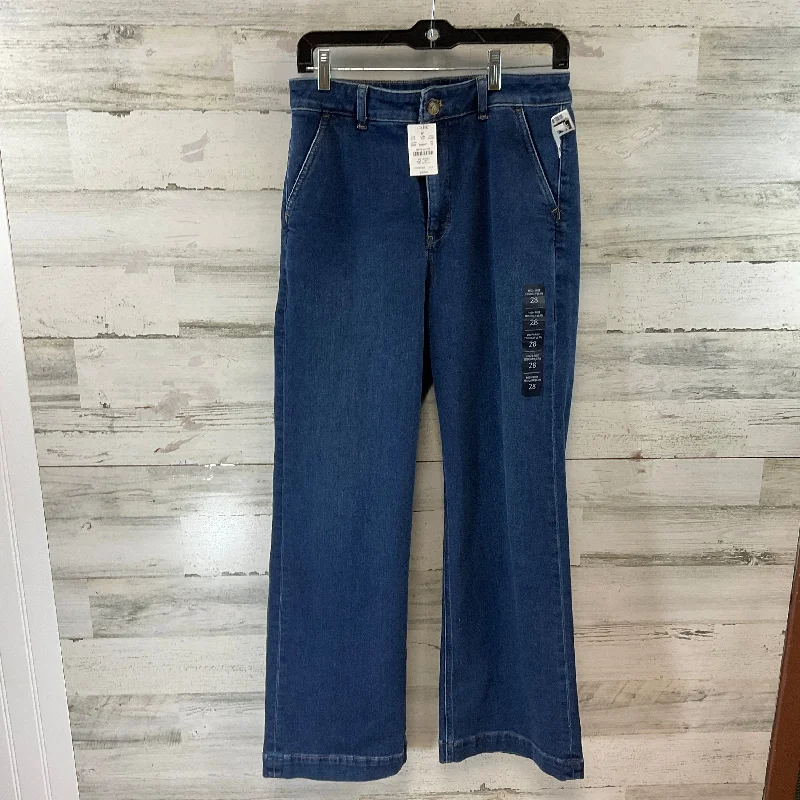 Jeans Wide Leg By J. Crew In Blue Denim, Size: 6