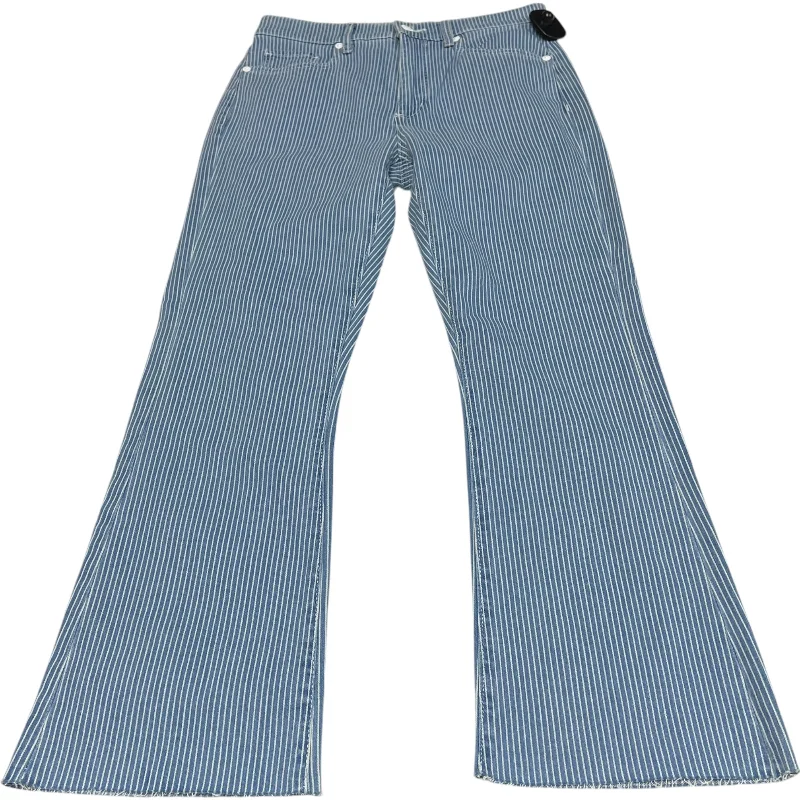 Jeans Cropped By Loft In Striped Pattern, Size: 2