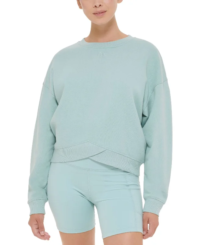 Calvin Klein Performance Womens Crossover Hem Pullover