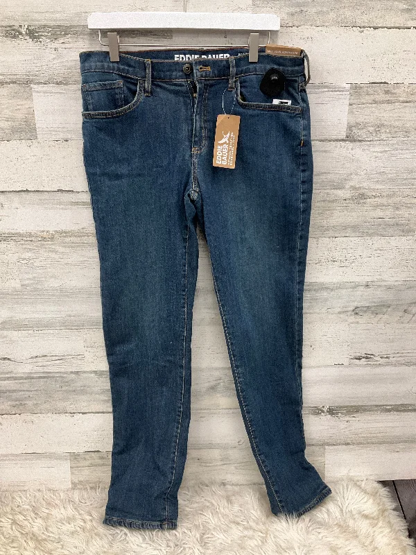 Jeans Straight By Eddie Bauer In Blue Denim, Size: 6