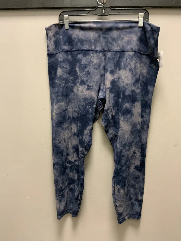 Athletic Leggings By Lululemon In Blue, Size: 2x