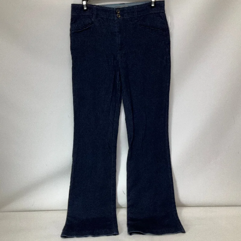 Jeans Flared By Anthropologie In Blue Denim, Size: 2