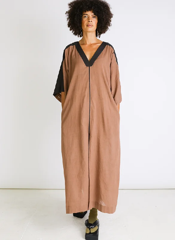 Rhadika Dress, mocha + black