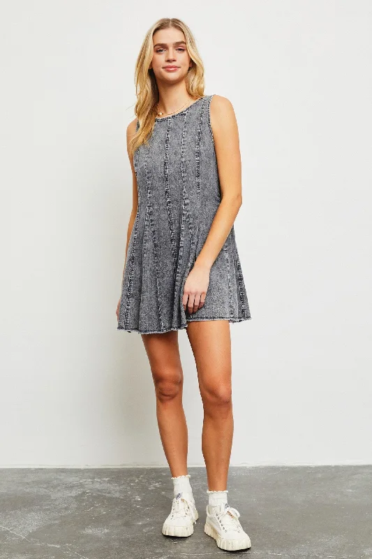 Charcoal Flare Romper