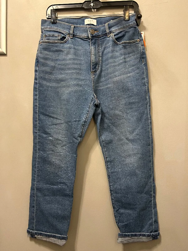 Jeans Straight By Loft In Blue Denim, Size: 4p