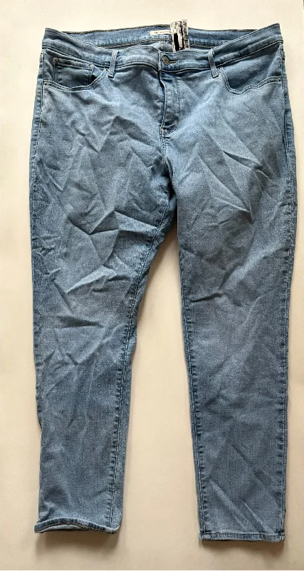 Jeans Straight By Levis In Blue, Size: 18