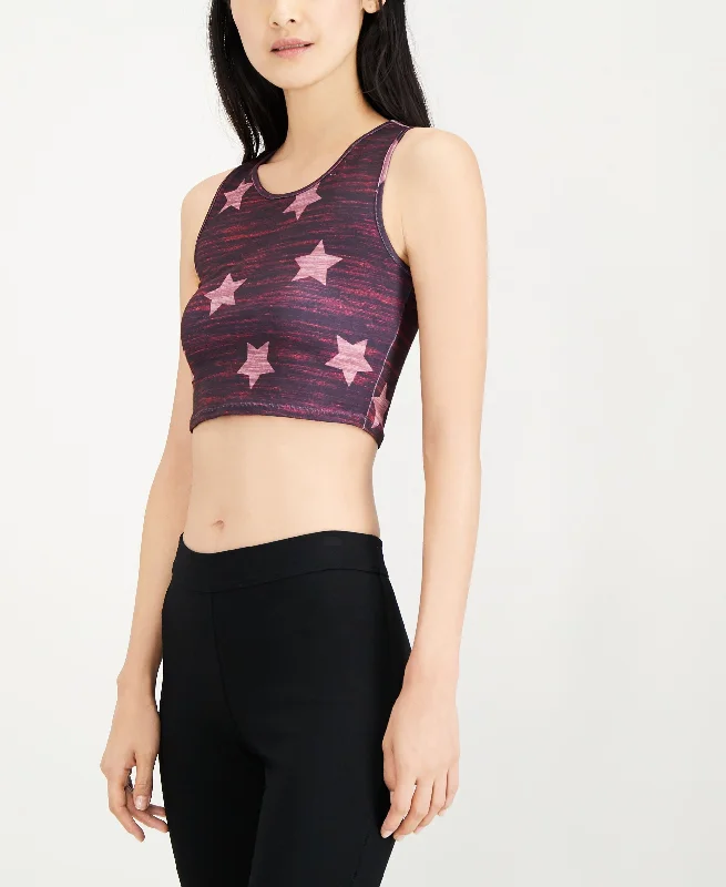 Juniors' Star-Print Sports Bra