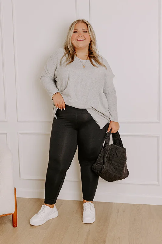 Power Hour High Waist Active Leggings in Black Curves