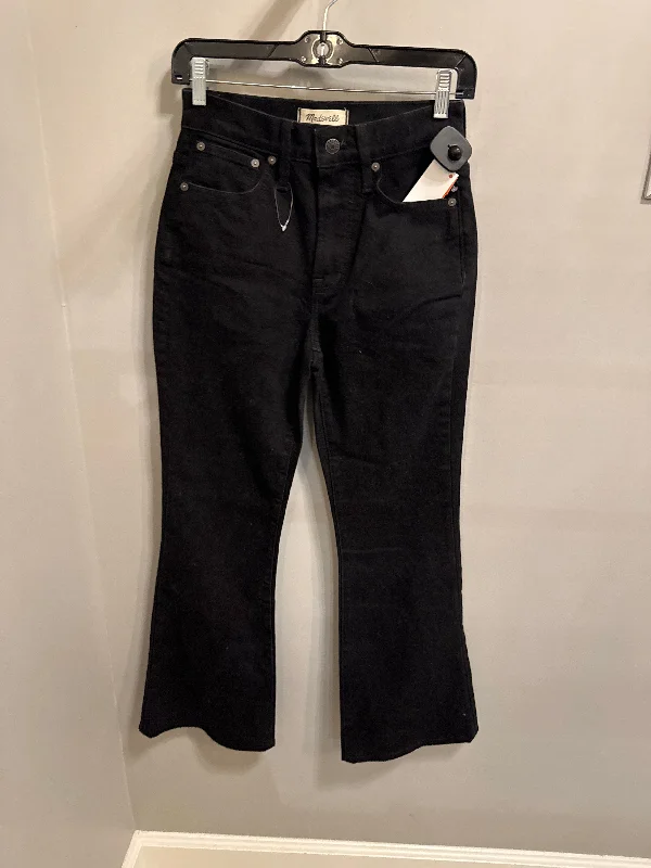 Jeans Flared By Madewell In Black Denim, Size: 0