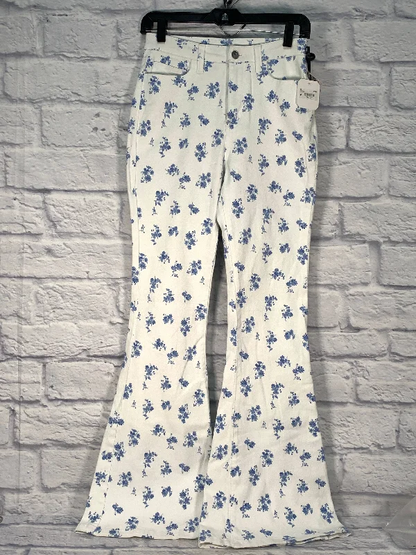 Jeans Flared By Altard State In Blue & White, Size: Xs