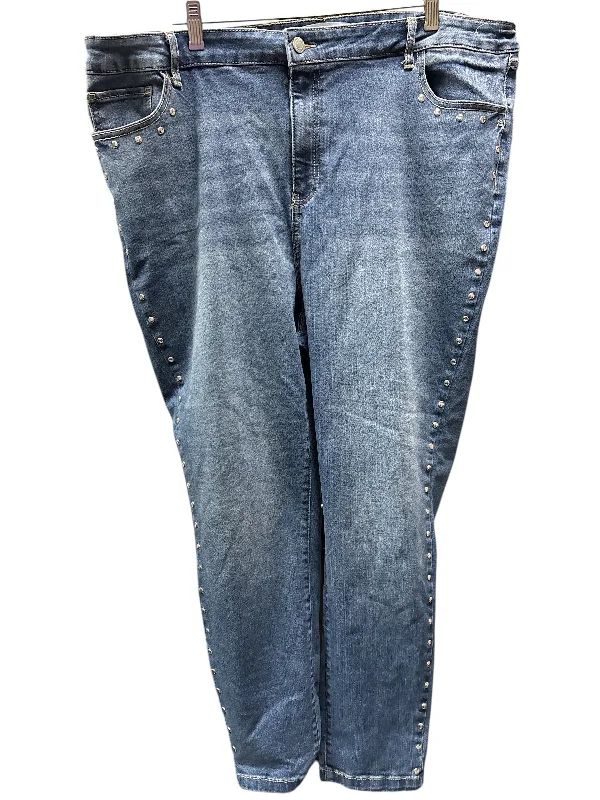 Jeans Skinny By Marc New York In Blue Denim, Size: 20